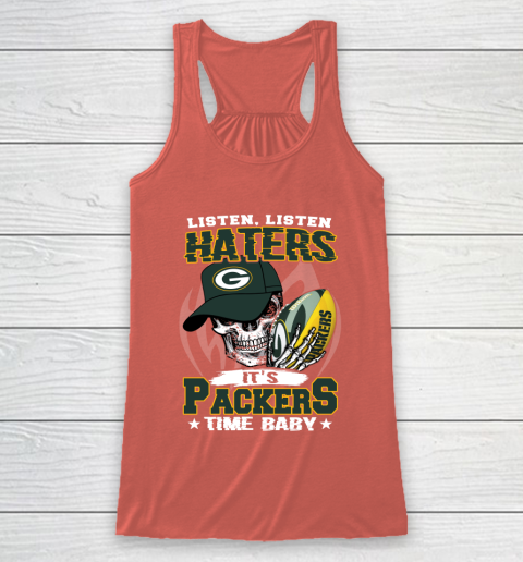 Listen Haters It is PACKERS Time Baby NFL Racerback Tank 3