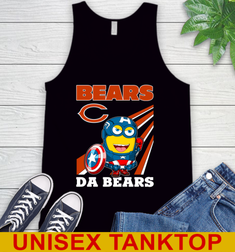 NFL Football Chicago Bears Captain America Marvel Avengers Minion Shirt Tank Top