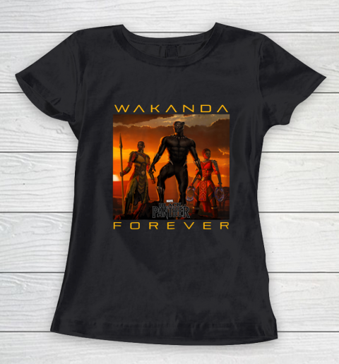 Marvel Black Panther Movie Wakanda Forever Graphic Women's T-Shirt