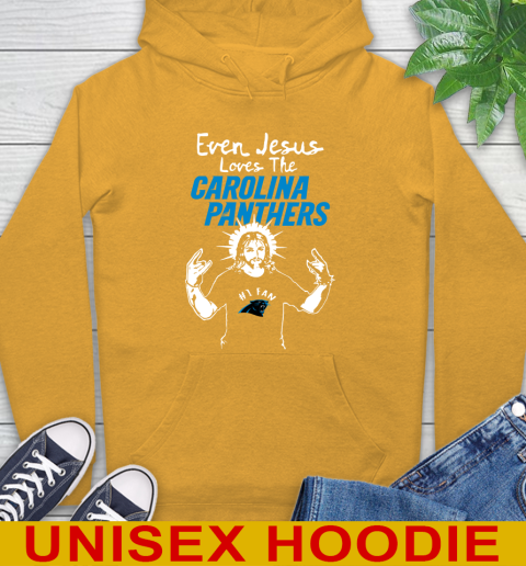 Carolina Panthers NFL Football Even Jesus Loves The Panthers Shirt Hoodie 2