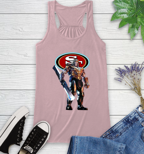 NFL Thanos Gauntlet Avengers Endgame Football San Francisco 49ers Racerback Tank 11