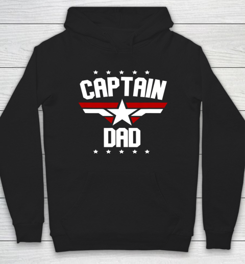 Mens Father s Day Dad s Birthday Captain Dad Hoodie
