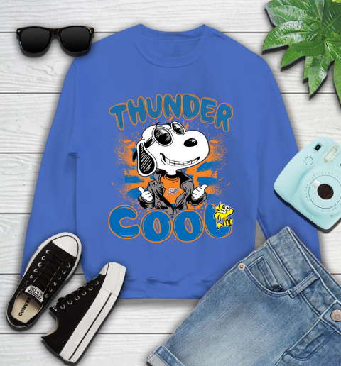 NBA Basketball Oklahoma City Thunder Cool Snoopy Shirt Youth Sweatshirt 5