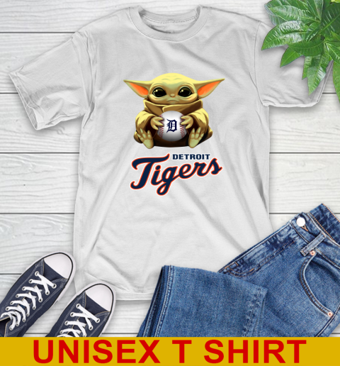 MLB Baseball Detroit Tigers Star Wars Baby Yoda Shirt
