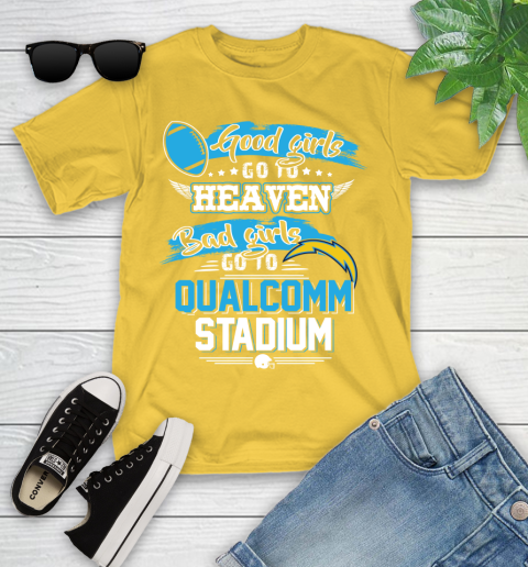 Los Angeles Chargers NFL Bad Girls Go To Qualcomm Stadium Shirt Youth T-Shirt 10