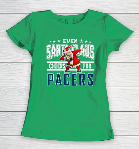 Indiana Pacers Even Santa Claus Cheers For Christmas NBA Women's T-Shirt 5