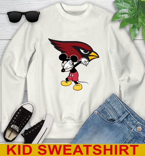 Arizona Cardinals NFL Football Dabbing Mickey Disney Sports Youth Sweatshirt