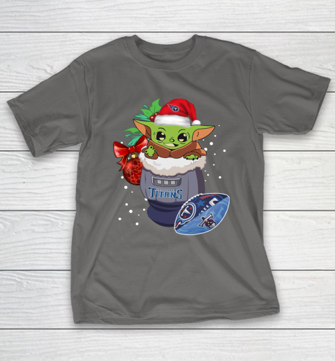 Tennessee Titans Christmas Baby Yoda Star Wars Funny Happy NFL T-Shirt 9