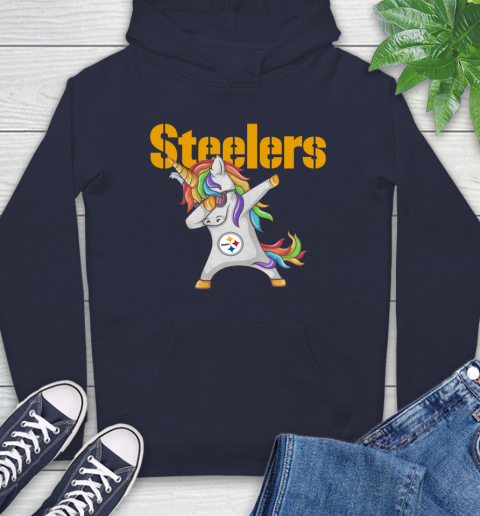 Pittsburgh Steelers NFL Football Funny Unicorn Dabbing Sports Hoodie 4