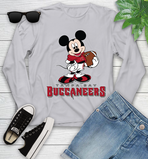 NFL Football Tampa Bay Buccaneers Cheerful Mickey Mouse Shirt Youth Long Sleeve 5