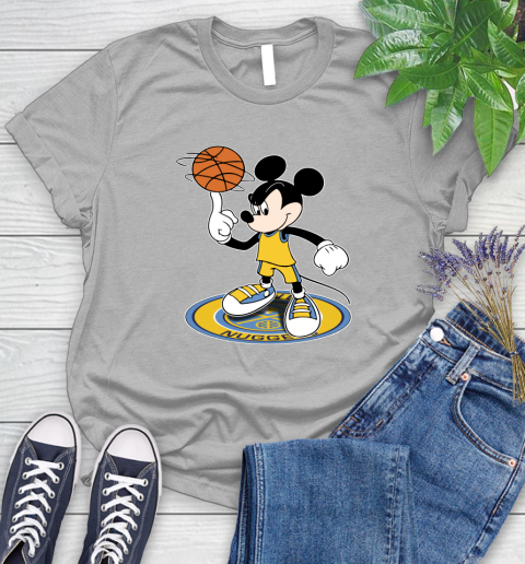NBA Basketball Denver Nuggets Cheerful Mickey Disney Shirt Women's T-Shirt 5