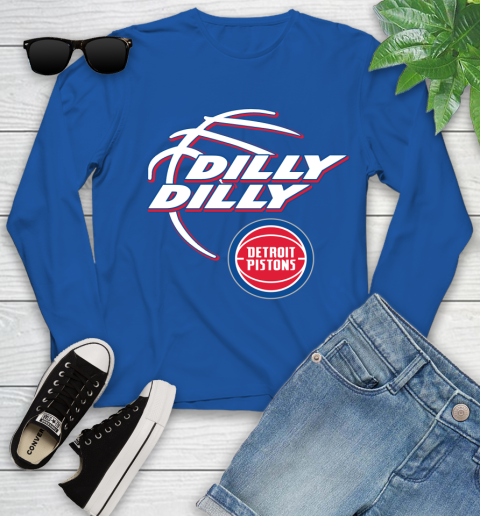 NBA Detroit Pistons Dilly Dilly Basketball Sports Youth Long Sleeve 9