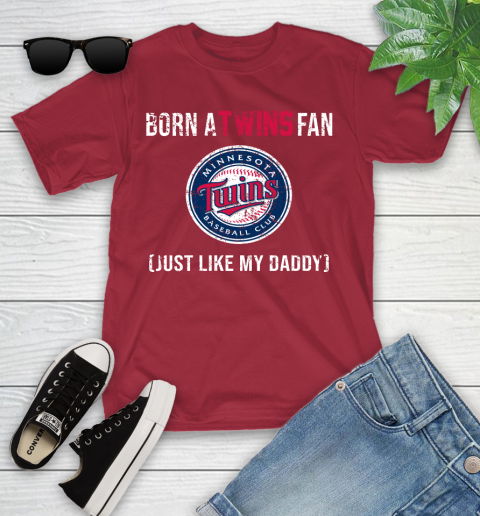 MLB Baseball Minnesota Twins Loyal Fan Just Like My Daddy Shirt Youth T-Shirt 12