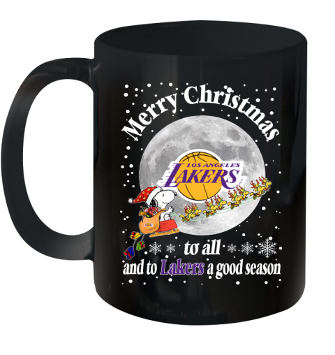 Los Angeles Lakers Merry Christmas To All And To Lakers A Good Season NBA Basketball Sports Ceramic Mug 11oz