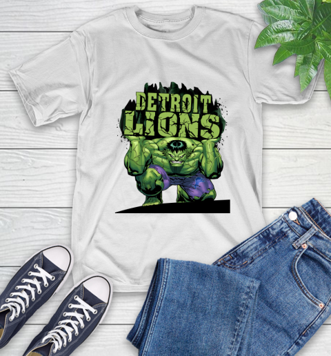 Detroit Lions NFL Football Incredible Hulk Marvel Avengers Sports T-Shirt
