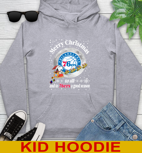 Philadelphia 76ers Merry Christmas To All And To 76ers A Good Season NBA Basketball Sports Youth Hoodie 6