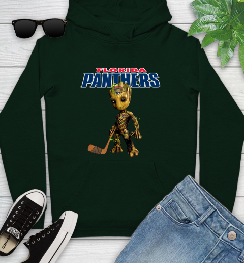 Florida Panthers NHL Hockey Groot Marvel Guardians Of The Galaxy Youth Hoodie 13
