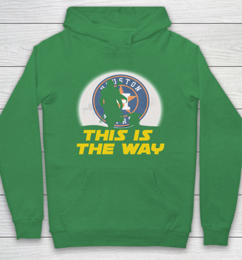 Houston Astros MLB Baseball Star Wars Yoda And Mandalorian This Is The Way Hoodie 5
