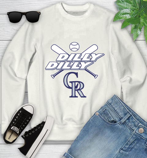 MLB Colorado Rockies Dilly Dilly Baseball Sports Youth Sweatshirt