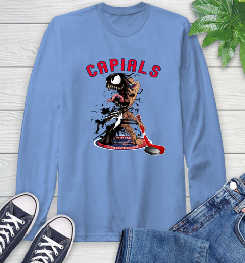 NHL Washington Capitals Hockey Venom Groot Guardians Of The Galaxy Long Sleeve T-Shirt 11
