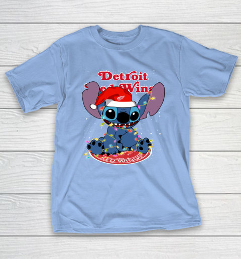 Detroit Red Wings NHL Hockey noel stitch Christmas T-Shirt 8