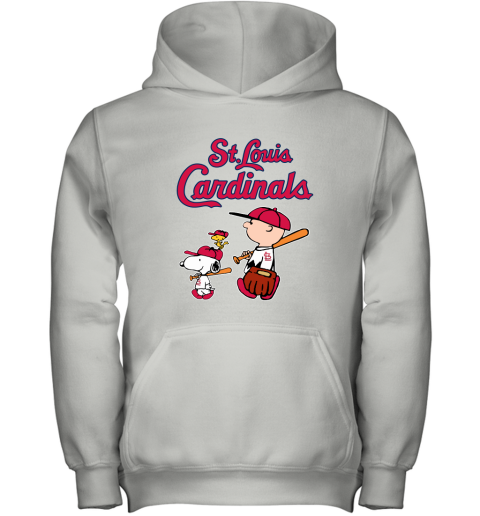 St Louis Cardinals Let's Play Baseball Together Snoopy MLB Youth Hoodie