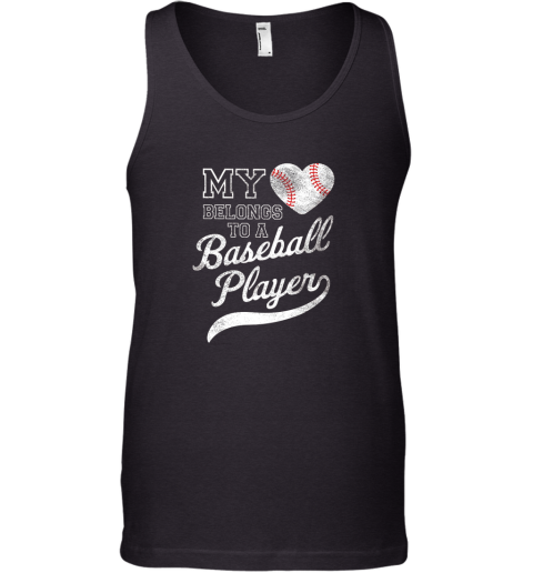 Baseball Player Wife Or Girlfriend Heart Tank Top