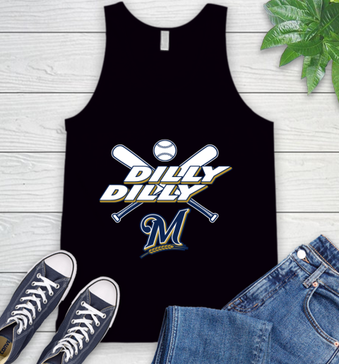 MLB Milwaukee Brewers Dilly Dilly Baseball Sports Tank Top 2