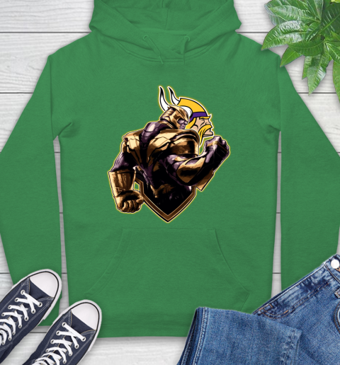 NFL Thanos Avengers Endgame Football Sports Minnesota Vikings Hoodie 8