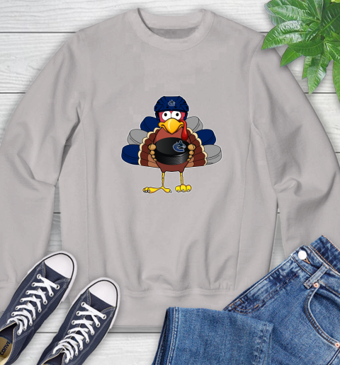 Vancouver Canucks Turkey Thanksgiving Day Sweatshirt 12