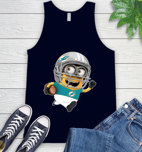 NFL Miami Dolphins Minions Disney Football Sports Tank Top 3