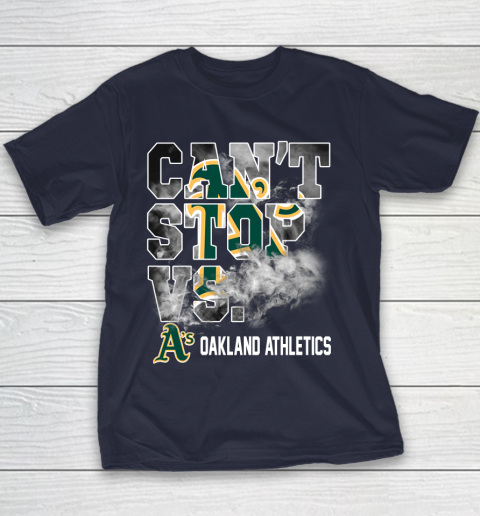MLB Oakland Athletics Baseball Can't Stop Vs Athletics Youth T-Shirt 2