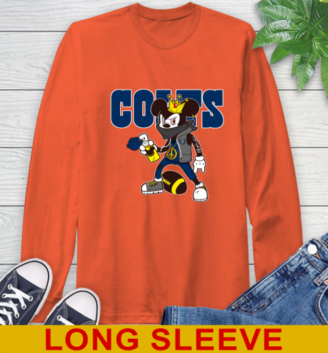Indianapolis Colts NFL Football Mickey Peace Sign Sports Long Sleeve T-Shirt 5