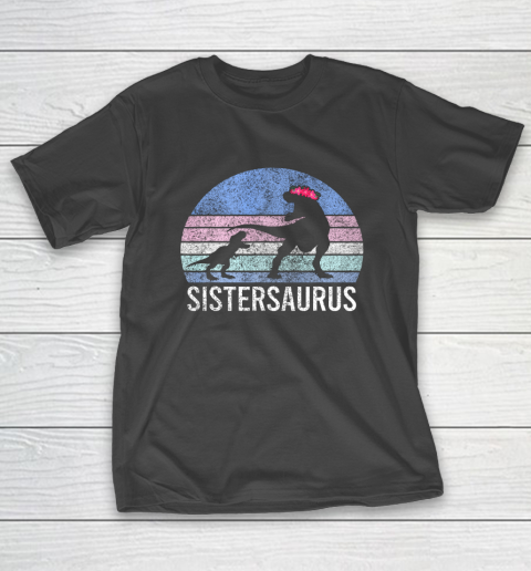 Sister sis Santa Gift Christmas Xmas Dinosaur T-Shirt