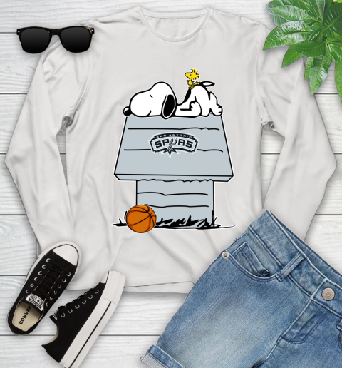 San Antonio Spurs NBA Basketball Snoopy Woodstock The Peanuts Movie Youth Long Sleeve