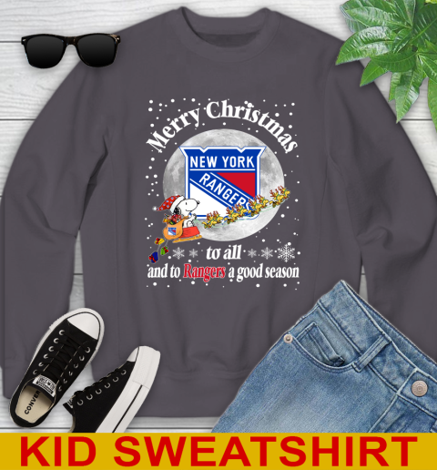 New York Rangers Merry Christmas To All And To Rangers A Good Season NHL Hockey Sports Youth Sweatshirt 5