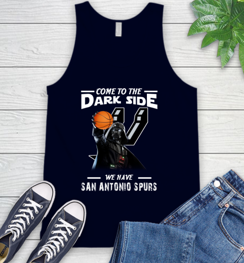 NBA Come To The Dark Side We Have San Antonio Spurs Star Wars Darth Vader Basketball Tank Top 2
