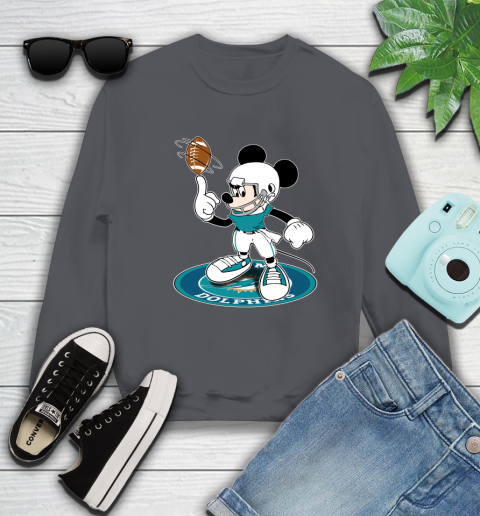NFL Football Miami Dolphins Cheerful Mickey Disney Shirt Sweatshirt 6
