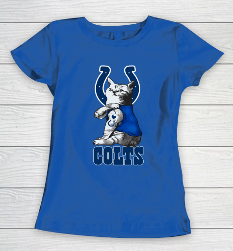 NFL Football My Cat Loves Indianapolis Colts Women's T-Shirt 8