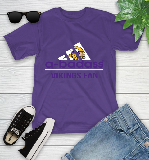 Minnesota Vikings NFL Football A Badass Adidas Adoring Fan Sports (1) Youth T-Shirt 3