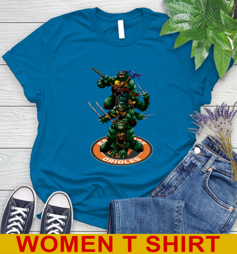MLB Baseball Baltimore Orioles Teenage Mutant Ninja Turtles Shirt Women's T-Shirt 7