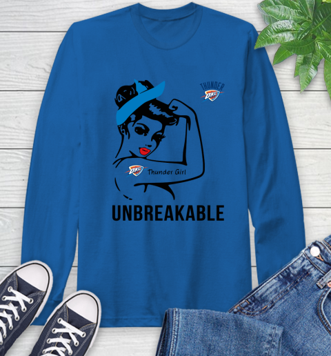 NBA Oklahoma City Thunder Girl Unbreakable Basketball Sports Long Sleeve T-Shirt 7