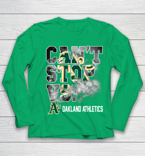 MLB Oakland Athletics Baseball Can't Stop Vs Athletics Youth Long Sleeve 4