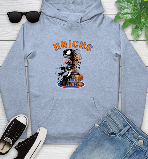 NBA New York Knicks Basketball Venom Groot Guardians Of The Galaxy Youth Hoodie 10