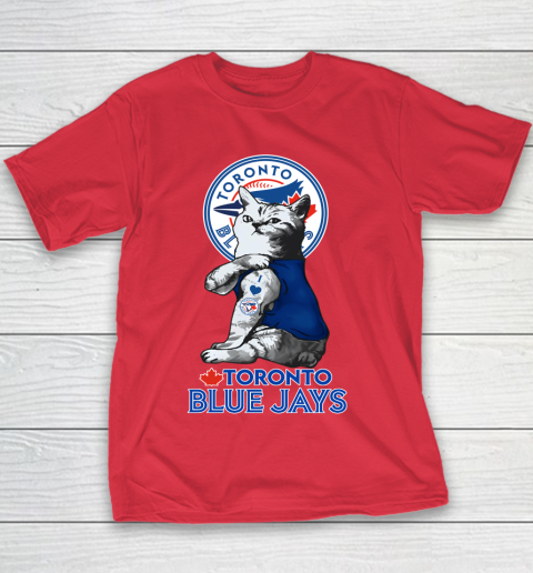 MLB Baseball My Cat Loves Toronto Blue Jays Youth T-Shirt 7