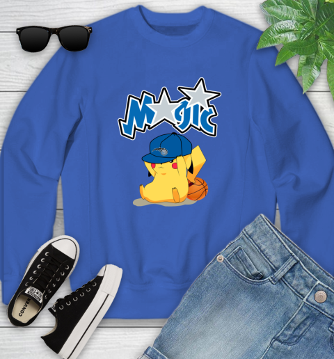 NBA Pikachu Basketball Sports Orlando Magic Youth Sweatshirt 8