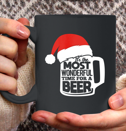 It s The Most Wonderful Time For A Beer Christmas Funny Xmas Ceramic Mug 11oz