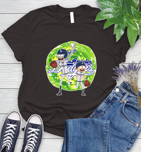 MLB Los Angeles Dodgers Rick And Morty Baseball Sports Women's T-Shirt 8