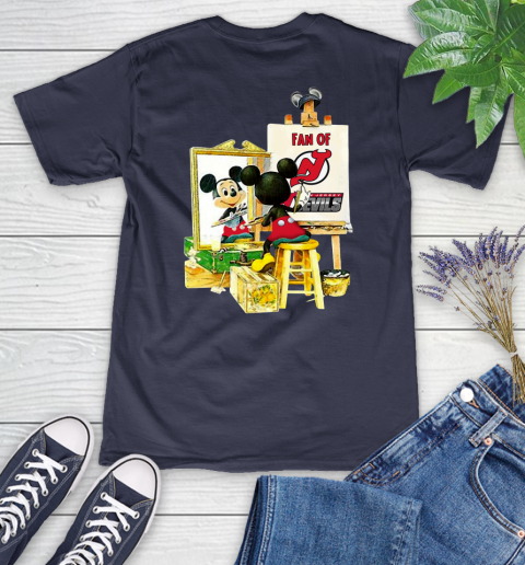 NHL Hockey New Jersey Devils Mickey Drawing Shirt 81