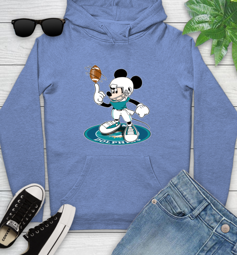 NFL Football Miami Dolphins Cheerful Mickey Disney Shirt Youth Hoodie 11